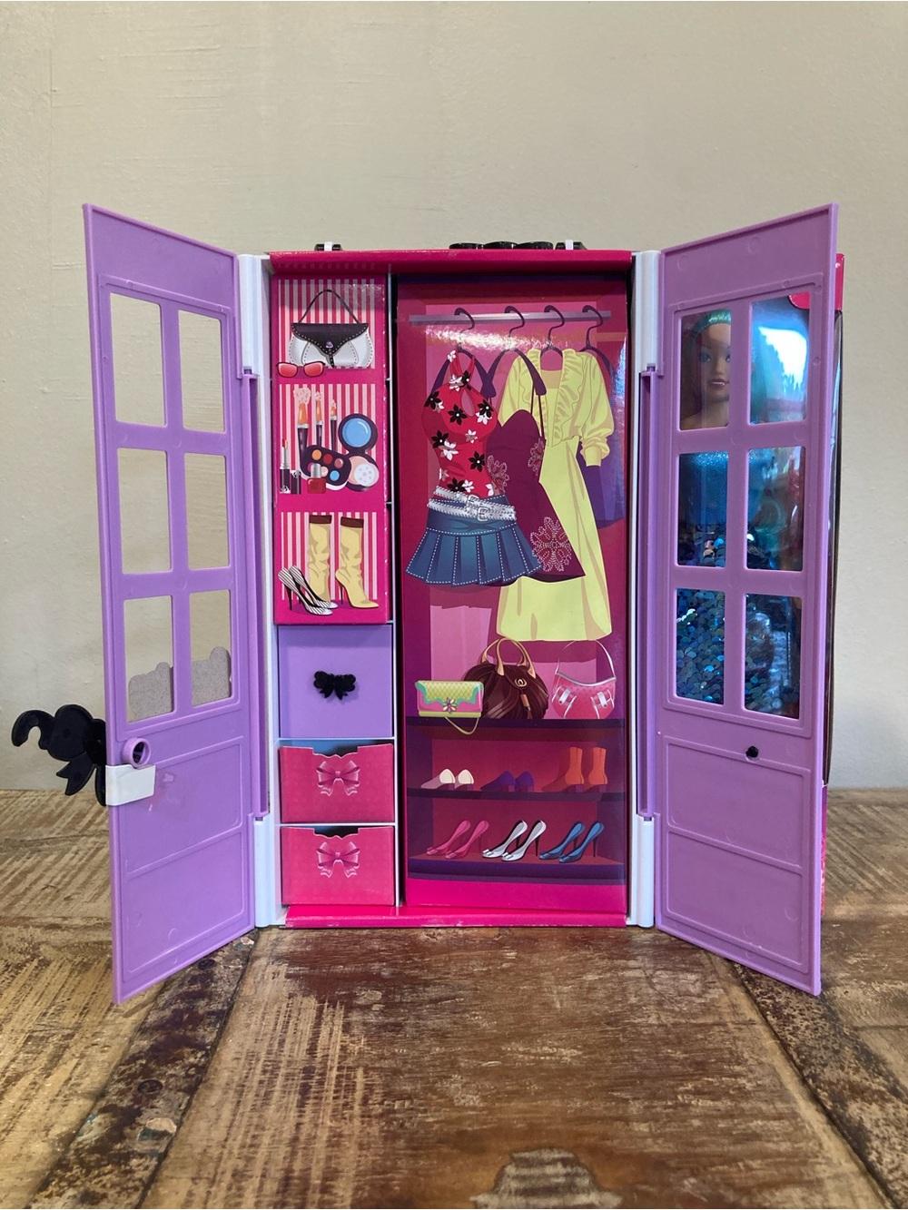 Lifestyle Fashion Doll with Purple Wardrobe Carrying Case Blue Sequin Dress New - Picture 13 of 16